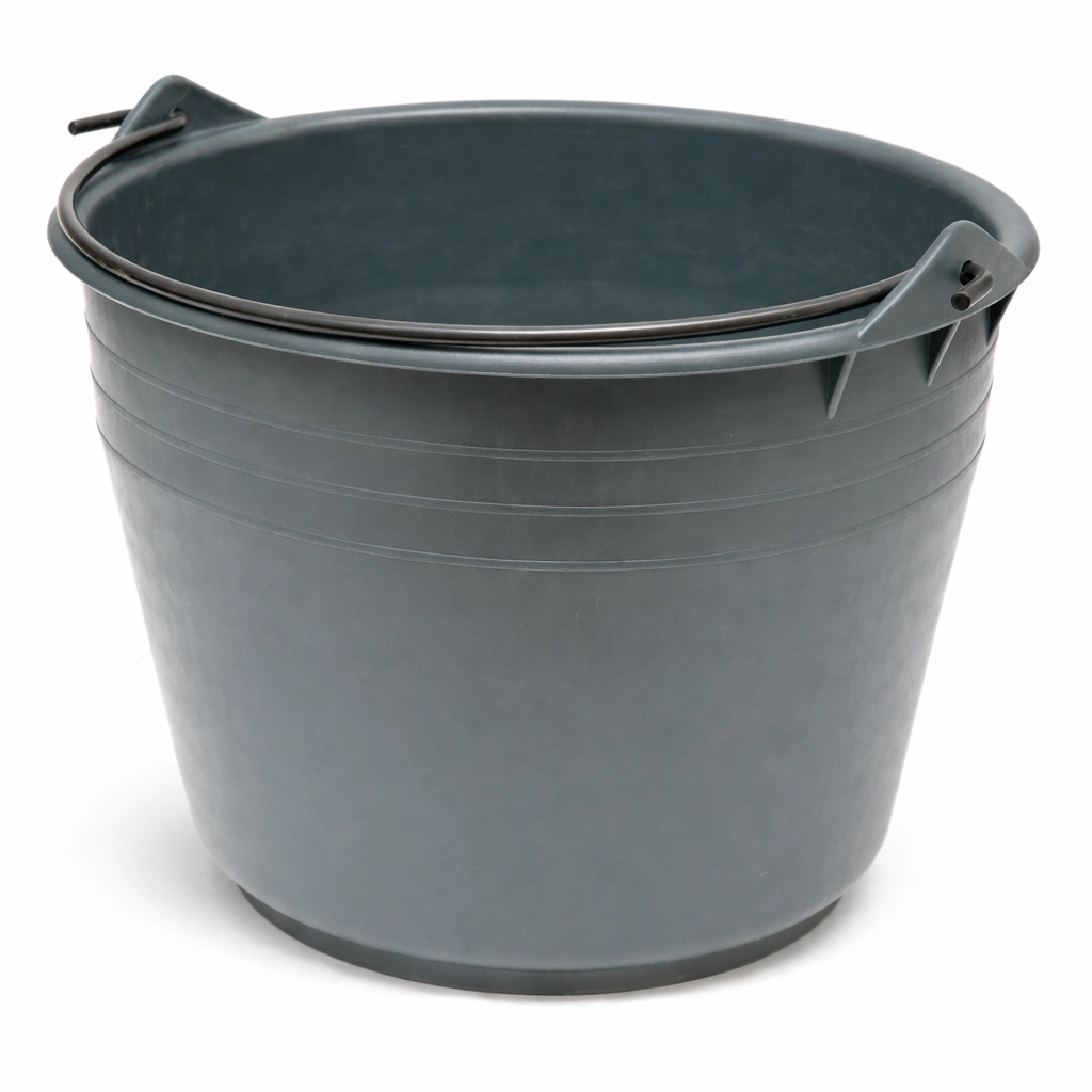 Stabiler Eimer aus LLDPE mit Metallbügel, schlagfest, stapelbar, temperaturbeständig von −30 bis +80 °C