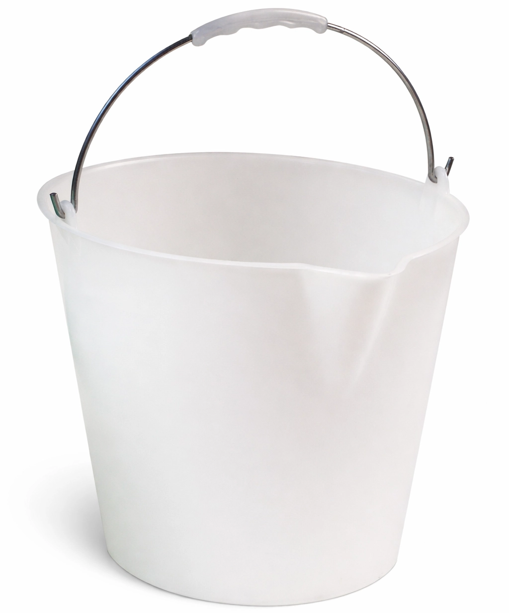 Kunststoff-Schnabeleimer mit Ausguss und Metallgriff, temperaturbeständig