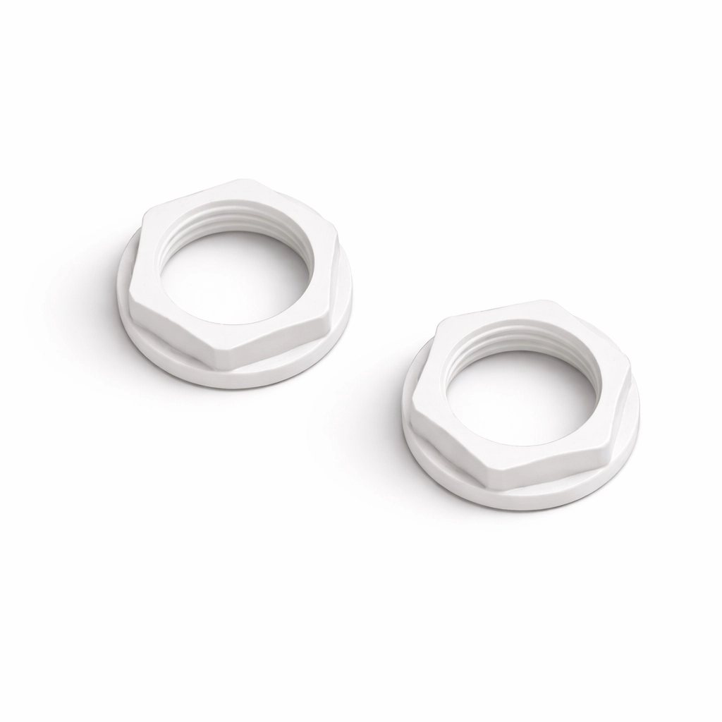 Sechskantmutter 3/4 Zoll aus HDPE, temperaturbeständig, 2 Stück
