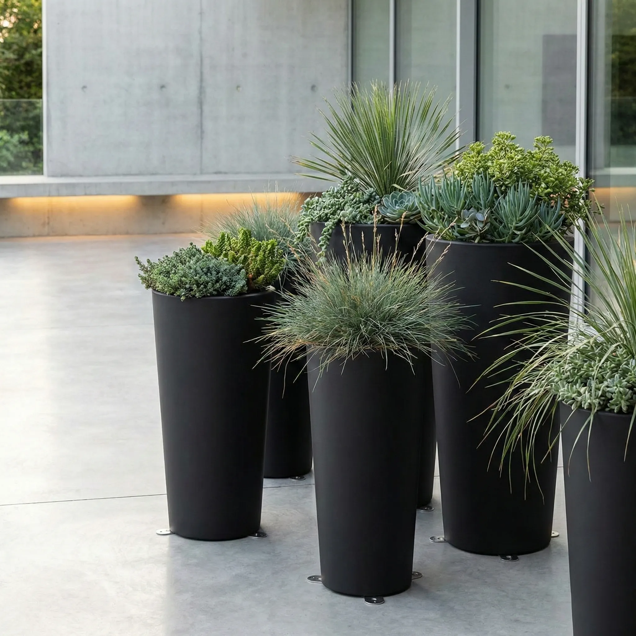 Bodenbefestigungs-Kit aus Edelstahl für Pflanzgefäße