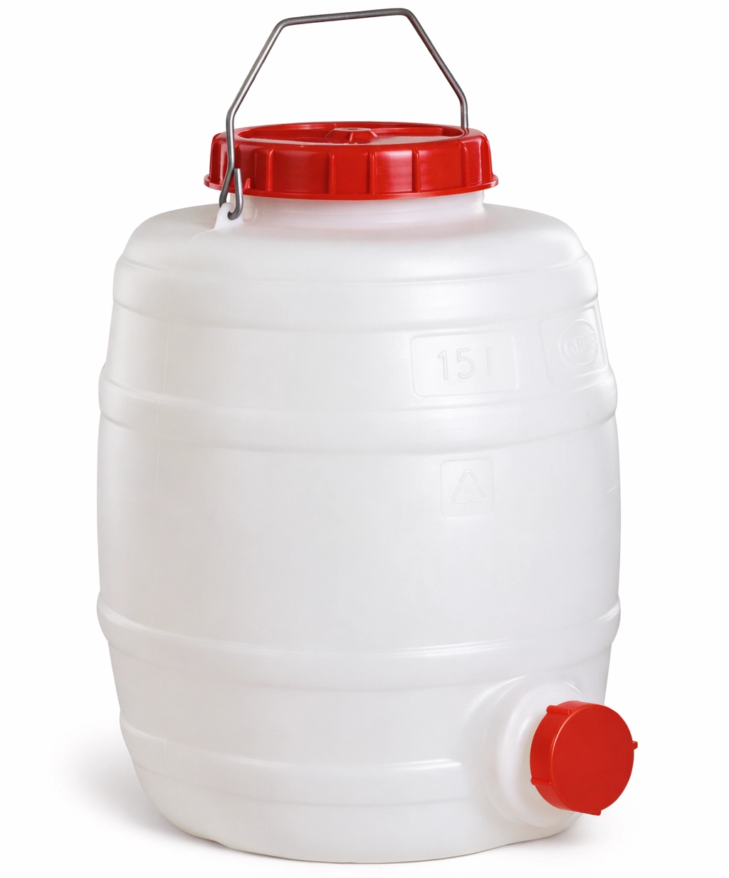 Fass PF mit Gummistopfen und Hahn