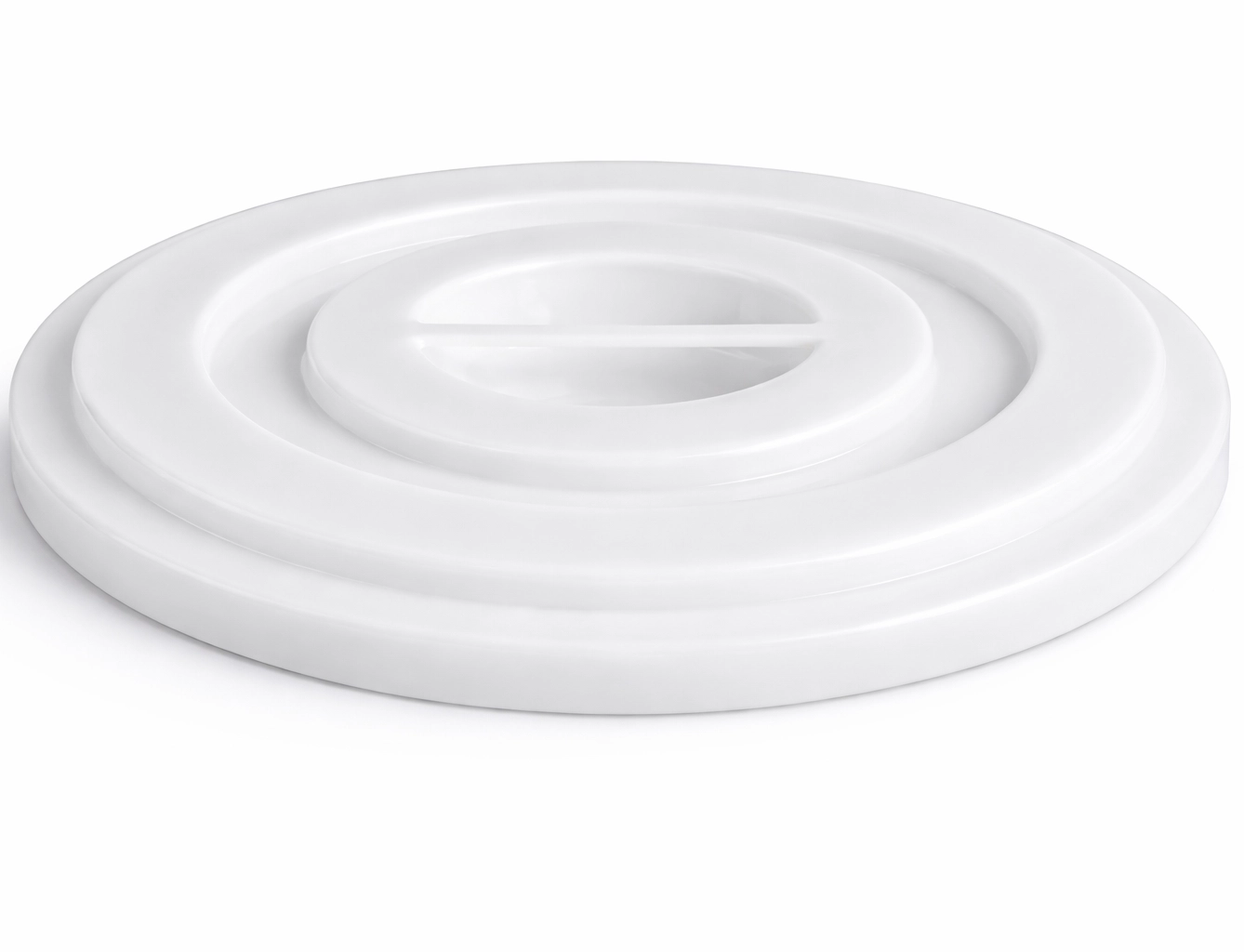 Deckel aus Polyethylen für lebensmittelechte weiße Tonnen 35–100 l, temperaturbeständig −30 bis +80 °C