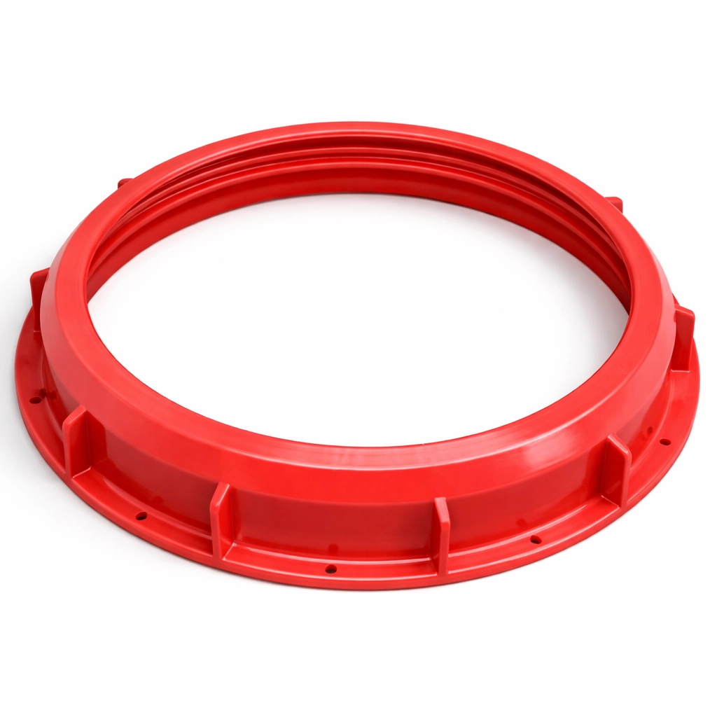 Runder Schraubring aus HDPE für FVD Fass, lebensmittelecht, für 60–150 l oder 200–500 l