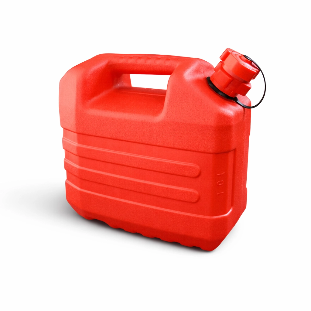 UN-geprüfter Benzinkanister aus HDPE mit Ausgießer und Abluftloch, schlagfest, −20 bis +70 °C