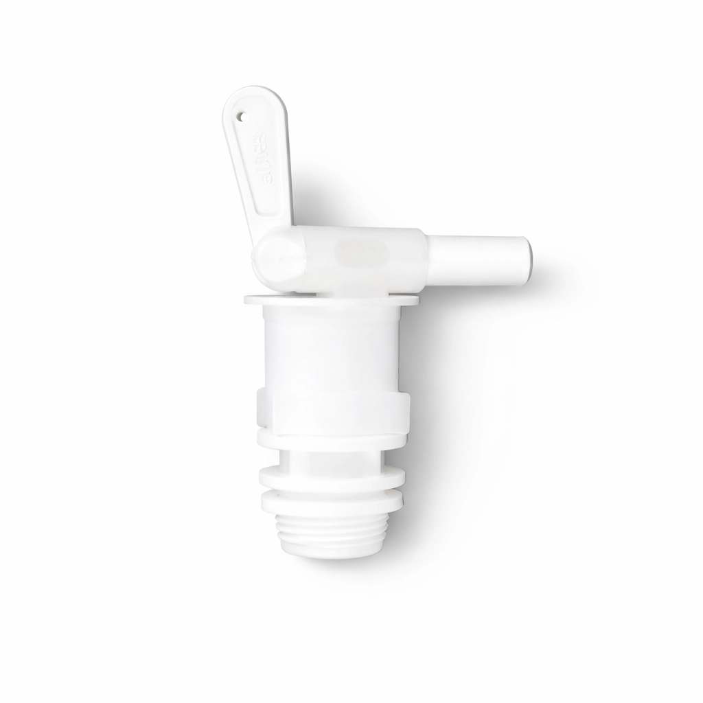 Hahn 3/4 Zoll aus Polypropylen für MF und AWF Fass mit 8 mm oder 19 mm Auslauf, lebensmittelecht, 2 Stück