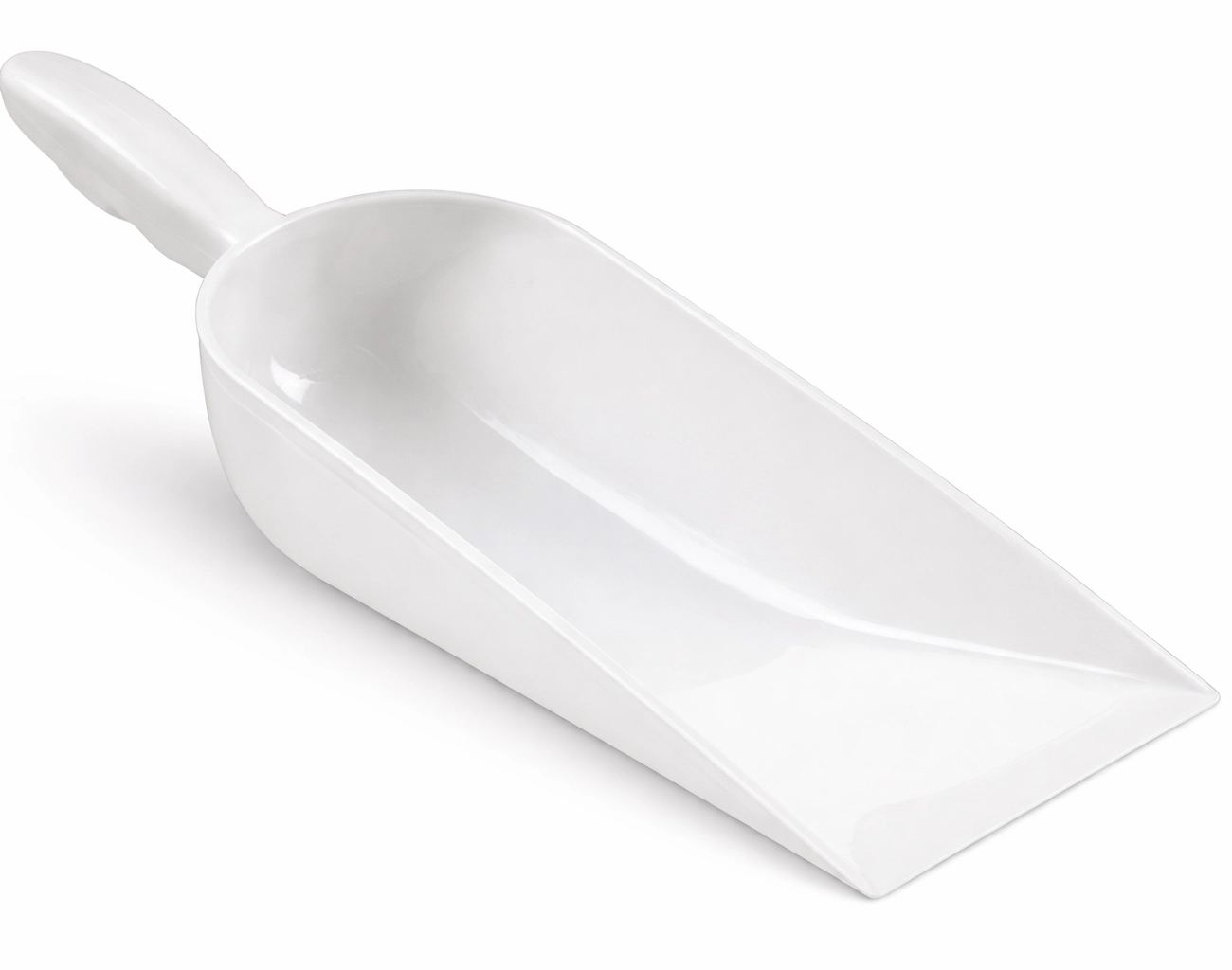 Eckige Getreideschaufel GS aus Polypropylen, 43 cm lang, lebensmittelecht, −20 bis +80 °C