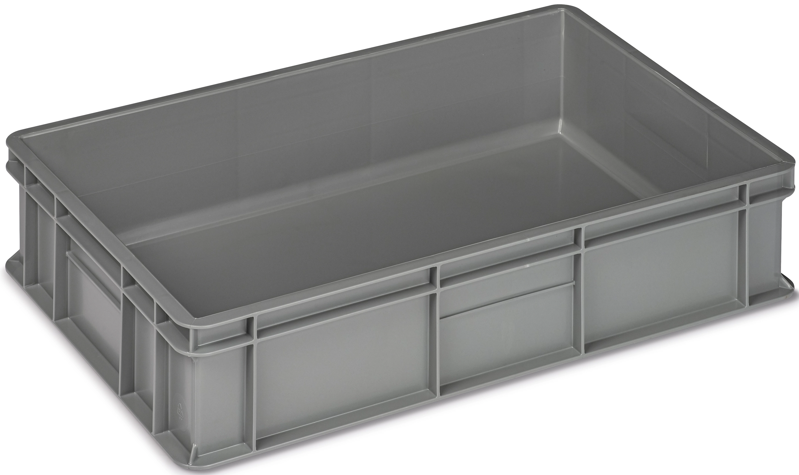 Euronorm Stapelbehälter aus Recyclingmaterial in Grau