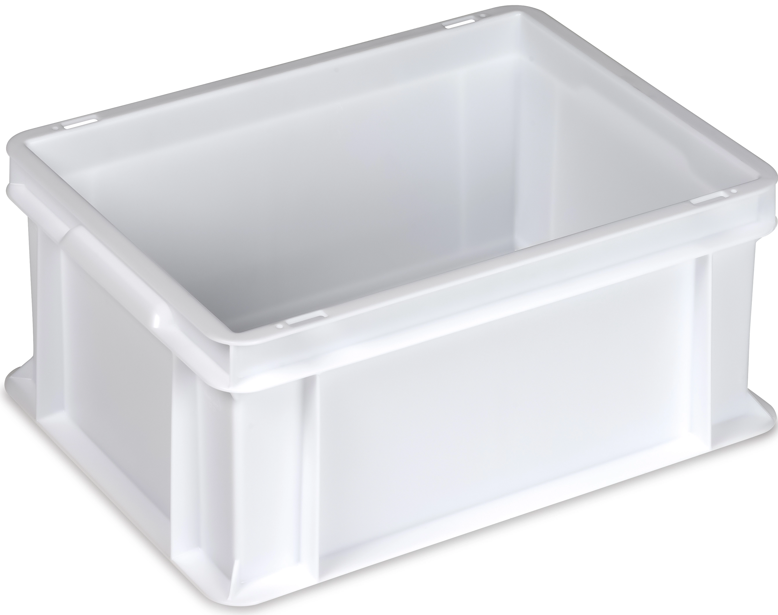 Euronorm Kunststoffbehälter weiß, 40×30 cm und 60×40 cm, hygienisch & stapelbar